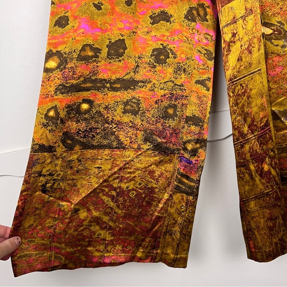 Carmen Molina Silk The Keaton Pant in Pink Leopard Dust - Picture 3 of 7